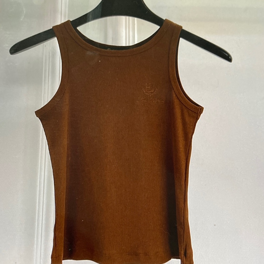 Loro Piana Brown Ribbed Tank Top